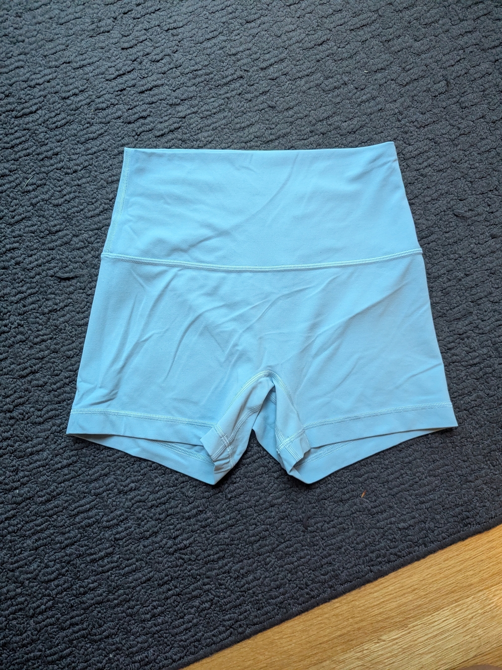 High-Waist Align Women's Shorts - Light Blue 4" No Seam